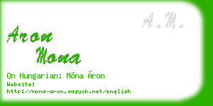 aron mona business card